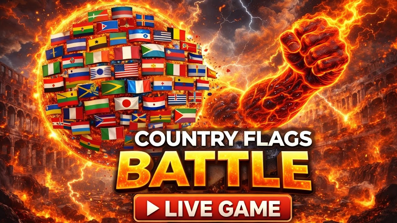 Learn Country Flags and Anthems –  Flag Wars | Live 7/24 WAR 🌍 