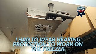 i had to put on hearing protection to work on the walk in freezer