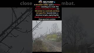Ukrainian and Russian soldiers meet on a road – fatal mistake (GoPro POV) #shorts