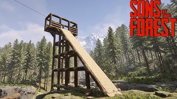 Zipline Highway Tower - S2EP09 | Sons of The Forest