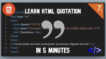Learn HTML Quotations in 5 minutes 📚| Code Dude