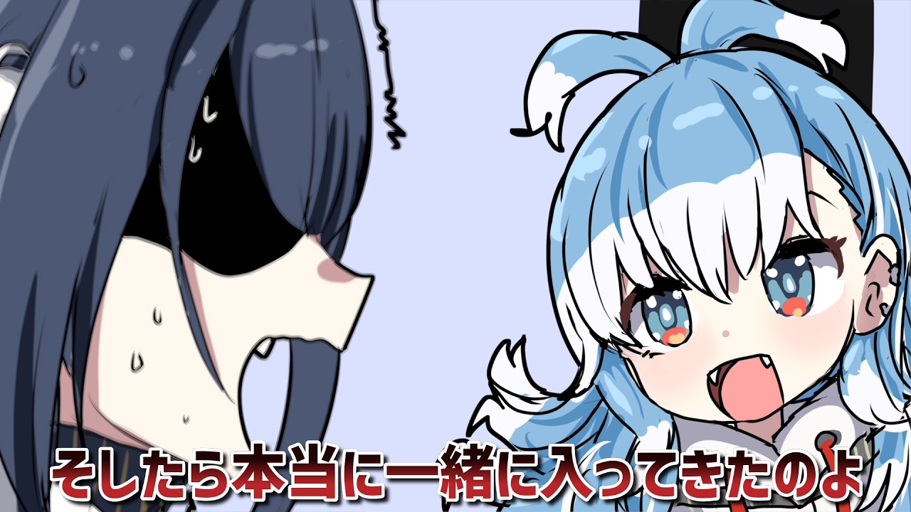 【手描き】自由奔放なこぼに悩まされるカリオペとクロニー【ホロライブID/ホロライブEN/こぼかなえる/森カリオペ/オーロクロニー/切り抜き】