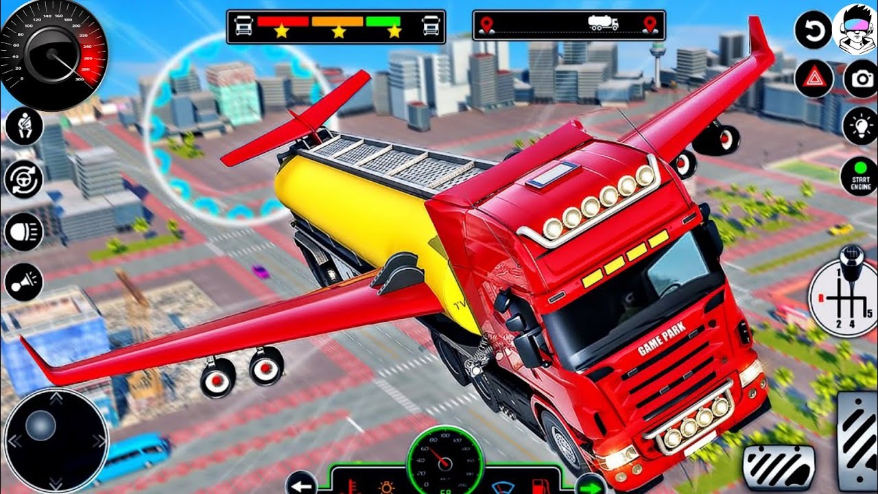 Oil Tanker Flying Truck Simulator - Offroad Oil Transporter Truck Drive - Android Gameplay