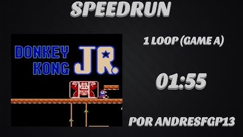 Donkey Kong JR 1 Loop (game A) Speedrun PB in 01:55 by andresfgp13