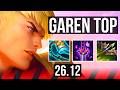 GAREN vs YORICK (TOP) | 42K damage | NA Master | 26.12