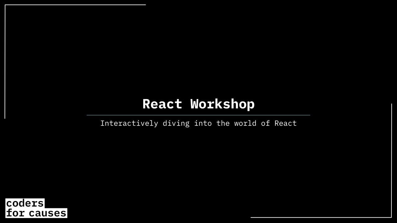 React Workshop | Summer projects 2021 - YouTube
