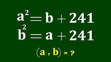 A Nice Algebra Problem | Math Olympiad | Can You Find a and b?