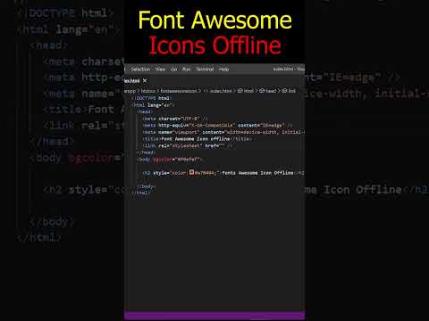 Use Font Awesome Icons Offline #fontawesome #shorts #icons