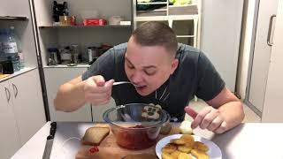 Нагетсы с сыром борщ итинг мукбанг eating mukbang