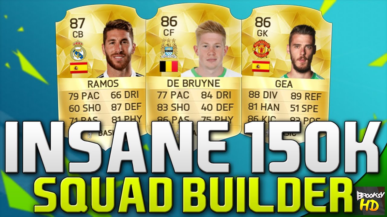 INSANE 150K SQUAD BUILDER!!! Ft. De Bruyne & Ramos | FIFA 16 Ultimate Team