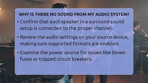 Why Is There No Sound From My Audio System? - Audio Gear Insider