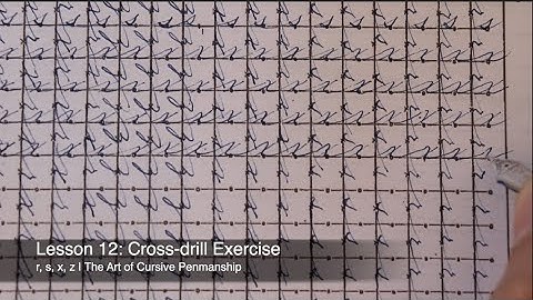 Lesson 12: Cross-drill Exercise | #cursive #handwriting #penmanship #amsr