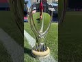 UEFA Super Cup trophy glistening at Red Bull Arena in Salzburg 🏆🤩 #SuperCup #PSG #AstonVilla