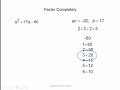 Continuing to Factor Using the AC Method