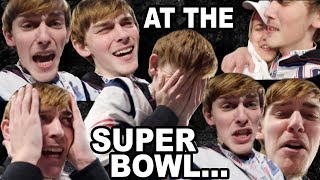 Logan's emotionaI breakdown.. at the SUPER BOWL!