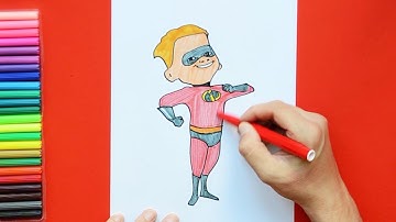 How to draw Dash Parr (The Incredibles)