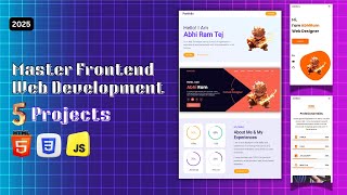 Build 5 Real World Projects | Full Frontend Projects HTML, CSS JAVASCRIPT Tutorial