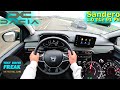 2022 dacia sandero stepway tce 90 91 ps top speed autobahn drive pov