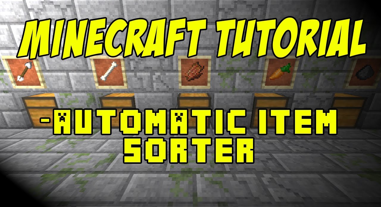 Minecraft Tutorial: EASY Automatic Item Sorter - YouTube