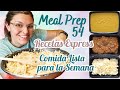 *MEAL PREP FÁCIL* Menú Semanal Saludable Paso a Paso *BATCH COOKING* Episodio 54