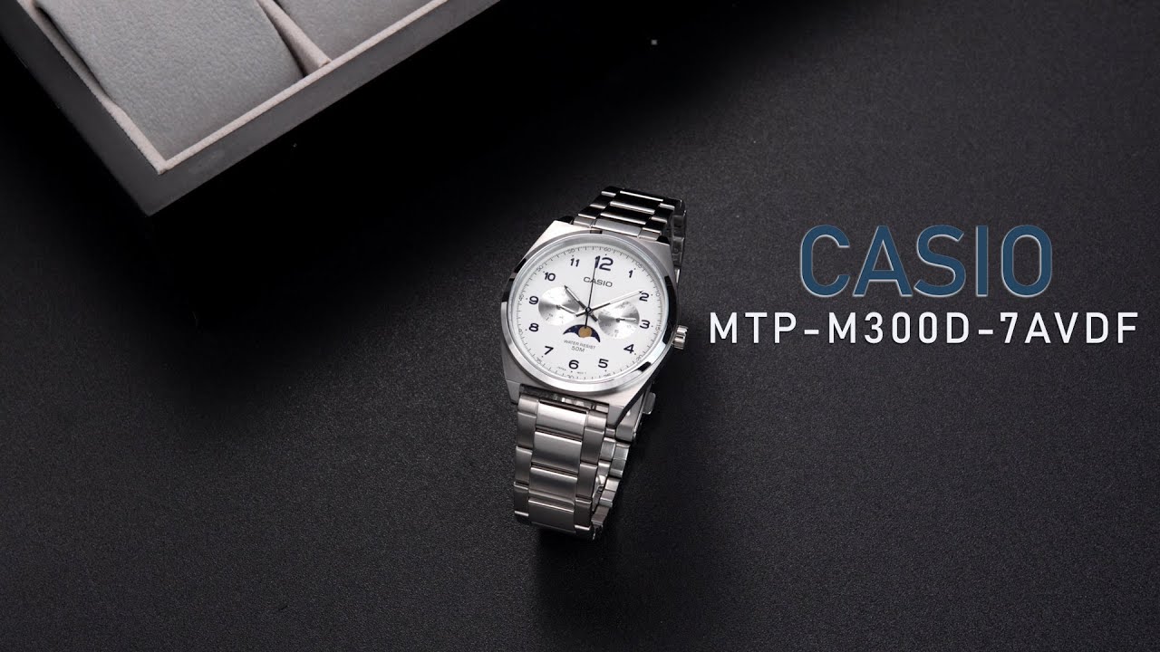 Review đồng hồ Casio MTP-M300D-7AVDF phiên bản có thêm tính năng lịch ngày đêm.
