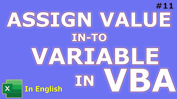 Assign value into Variable in  #Excel VBA🔥 | Beginners tutorial in English | #Macro MasterMind – 11