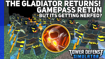 Tds Gladiator Music - roblox tower defense simulator gladiator skins