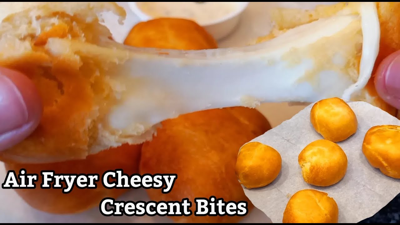 Air Fryer Garlic Cheese Stuffed Crescent Rolls Recipe - Simply Stacie