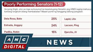 WR Numero: Dela Rosa low-performing senator, Raffy Tulfo tops list of top performers | ANC