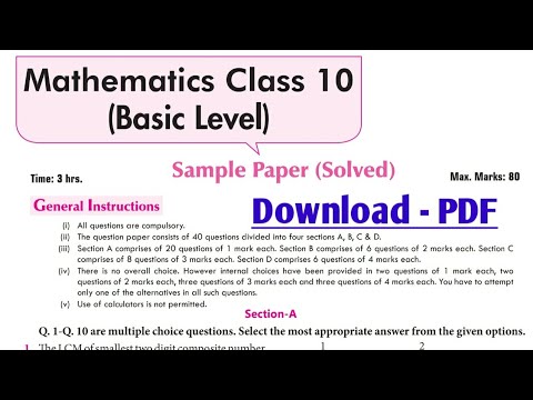 Class 10 maths Basic Blueprint Education sample paper solutions with pdf ????