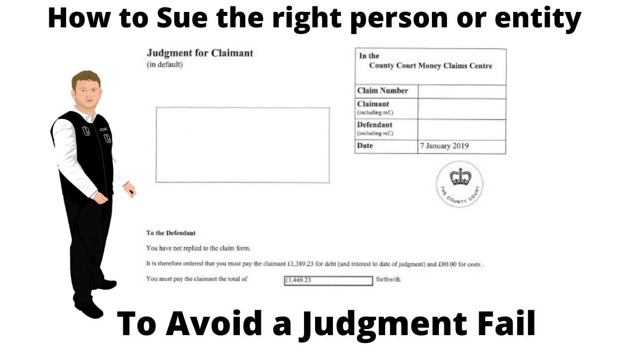 How to Sue the right person or entity Win Claim In the Court