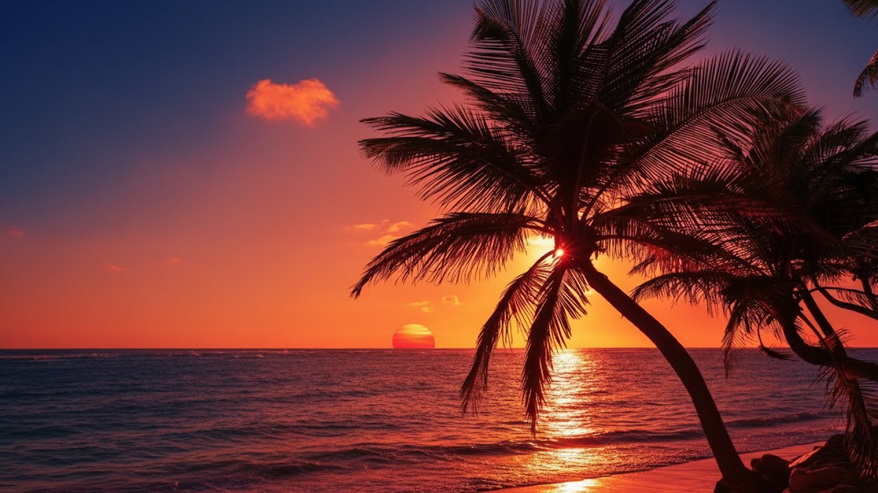 Calm Serene Warm Music, Sunset Beach, "Golden Tranquility" By Luca Solen