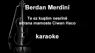 Berdan Merdini -Te ez küştım nesrînê - karaoke kurdi -بردان مرديني - ته از كوشتم نسرينه