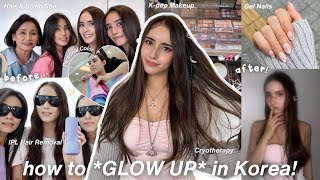 EXTREME FAMILY GLOW UP IN KOREA⋆౨ৎ˚⟡˖ korean head spa, personal color, kpop makeup, IPL hair removal