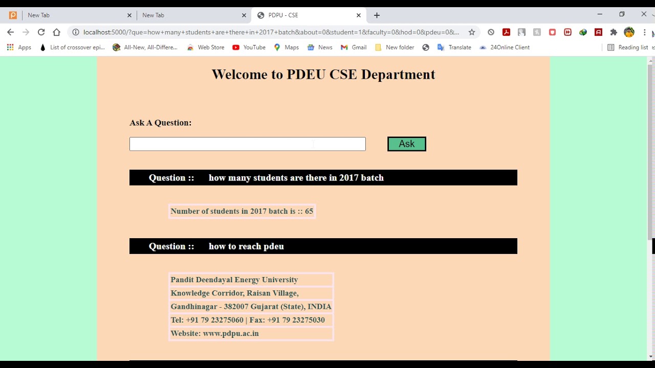 Chatbot using NLP & Flask for web implementation