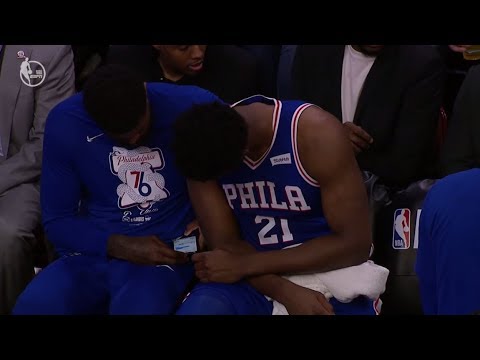 Joel Embiid & Amir Johnson Caught Looking at Phone During Playoff Game