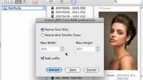 Instant JPEG from Raw