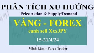 PHÂN TÍCH XU HƯỚNG VÀNG - FOREX 15-21/4/24 ( Canh SELL XxxJPY )