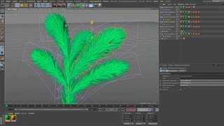 CINEMA 4D - как сделать еловую ветку