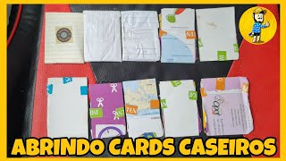 ABRINDO PACOTINHOS DE CARDS CASEIROS