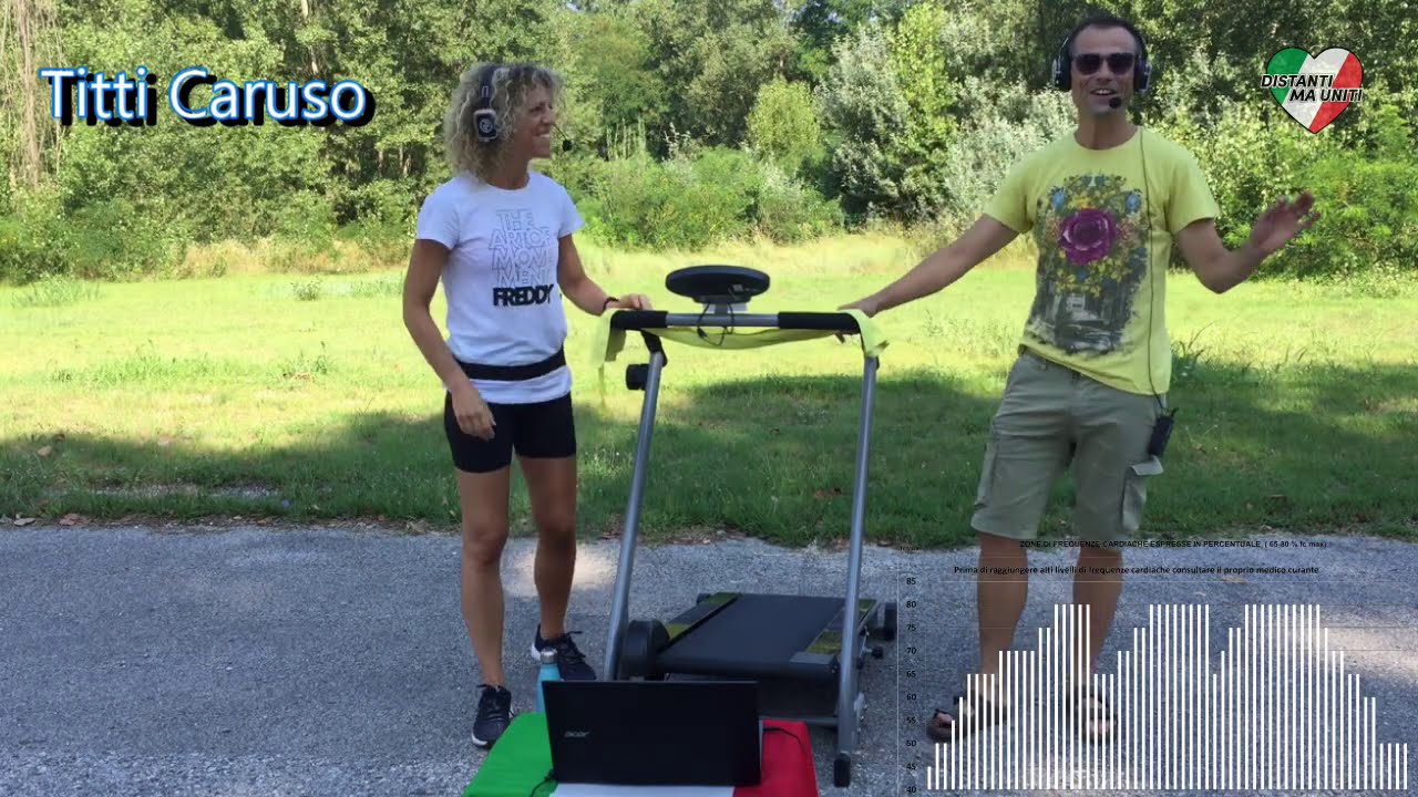 Walking con Titti Caruso , Allenamento tapis Roulant ,Aerobic-Cover Music  65-80% fc max