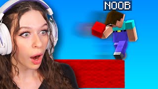 So I turned a Minecraft NOOB into a Bedwars PRO... @Hannahxxrose