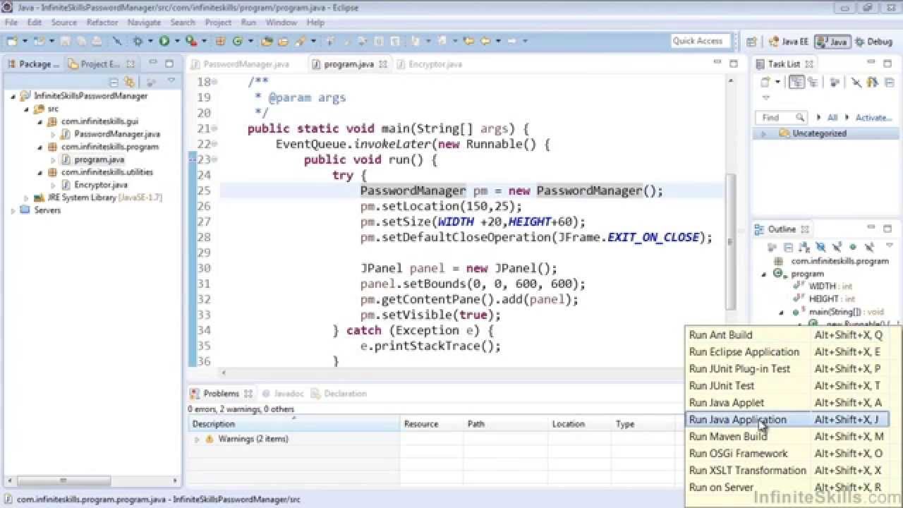 Eclipse Java IDE Tutorial | Running The Program - YouTube