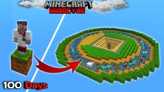 100 days In One Block Hardcore Minecraft | 100 days Minecraft Hardcore