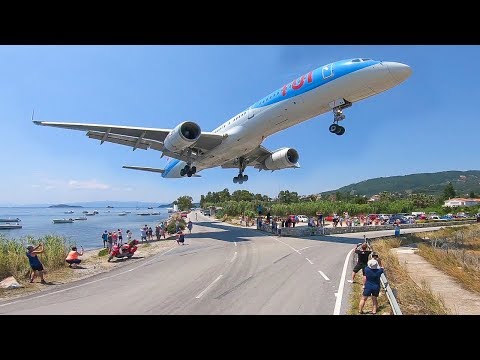 SKIATHOS 2018 - LOW LANDINGS, Go Arounds and JETBLASTS - Boeing 757 only (4K)