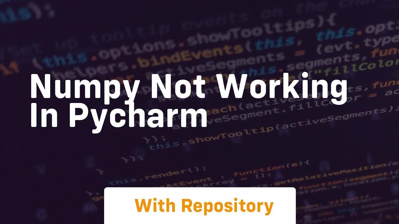 numpy not working in pycharm - YouTube