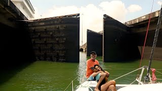 Transiting the PANAMA CANAL on our Sailing Catamaran! ⛵️ by Holly and Ray 4,842 views 3 months ago 20 minutes