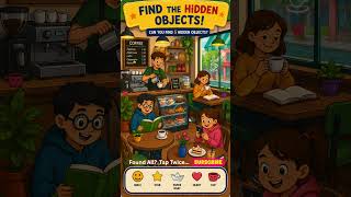 Can You Find 5 Hidden Objects? Challenge #7 - A Cafe | @BrainSpark-pro