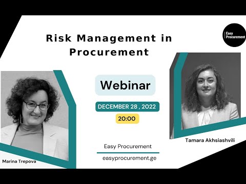 Webinar: Risk Management in Procurement | ვებინარი: რისკების მართვა შესყიდვებში