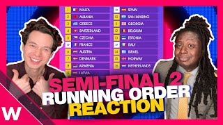 Eurovision 2024: Semi-Final 2 Running Order (Reaction & Analysis)